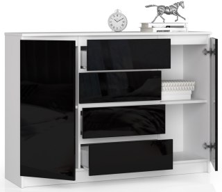 KOMODA K140 2D 4SZ CLP CZARNY POŁYSK