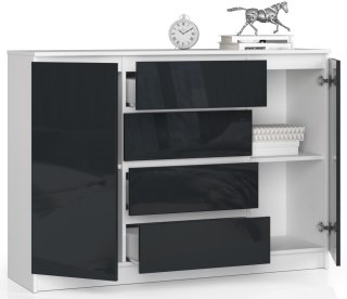 KOMODA K140 2D 4SZ CLP GRAFIT POŁYSK