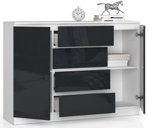 KOMODA K140 2D 4SZ CLP GRAFIT POŁYSK