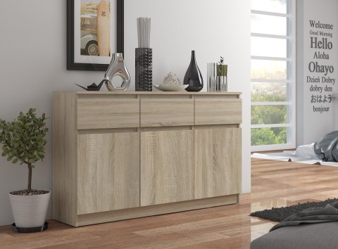 KOMODA K140 3D 3SZ CLP PK DĄB SONOMA