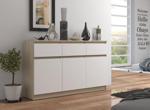KOMODA K140 3D 3SZ CLP PK SONOMA / BIAŁA