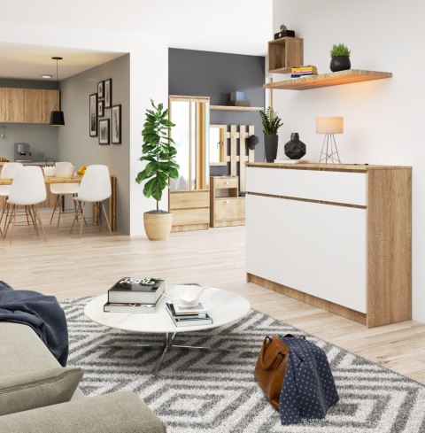 KOMODA K140 3D 3SZ CLP PK SONOMA / BIAŁA