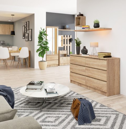 KOMODA K140 6SZ CLP DĄB SONOMA