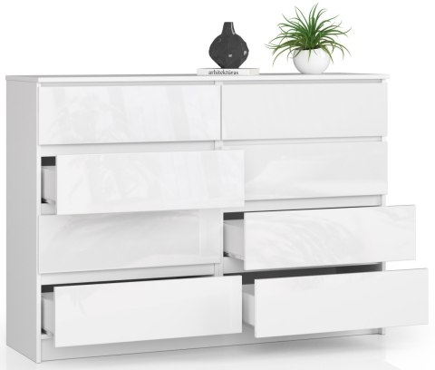 KOMODA K140 8SZ CLP PK BIAŁY POŁYSK