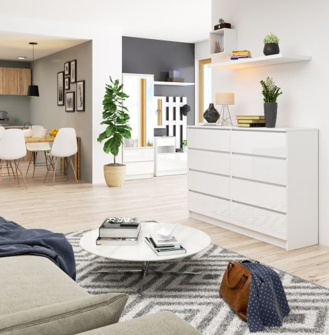 KOMODA K140 8SZ CLP PK BIAŁY POŁYSK