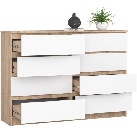 KOMODA K140 8SZ CLP PK SONOMA / BIAŁA