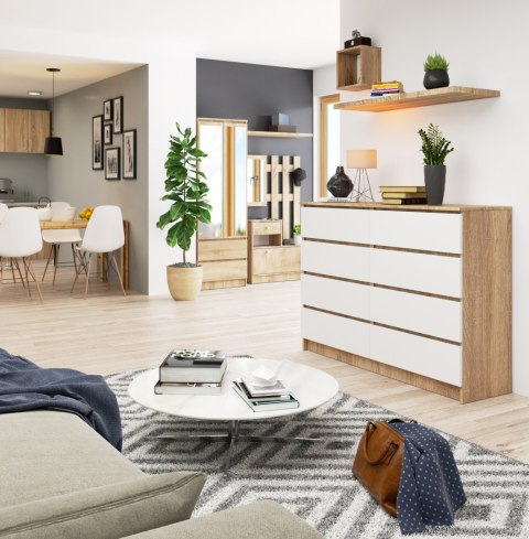 KOMODA K140 8SZ CLP PK SONOMA / BIAŁA