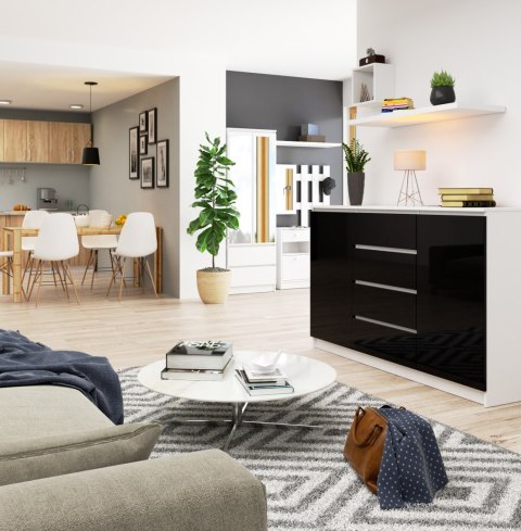 KOMODA K160 2D 4SZ CLP PK CZARNY POŁYSK