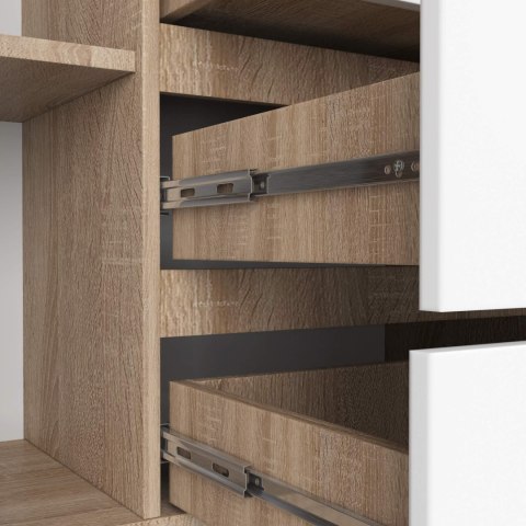 KOMODA K160 2D 4SZ CLP PK DĄB SONOMA / BIAŁY