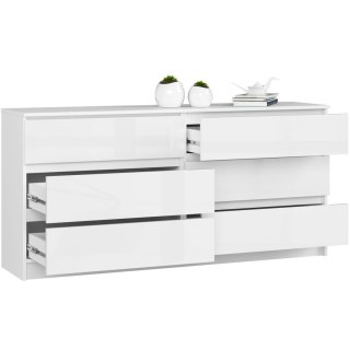 KOMODA K160 6SZ CLP PK BIAŁY POŁYSK