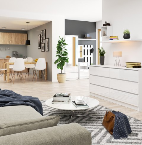 KOMODA K160 6SZ CLP PK BIAŁY POŁYSK