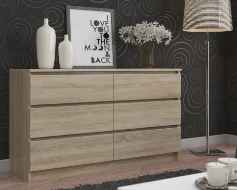 KOMODA K160 6SZ CLP PK DĄB SONOMA