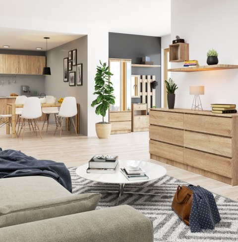 KOMODA K160 6SZ CLP PK DĄB SONOMA