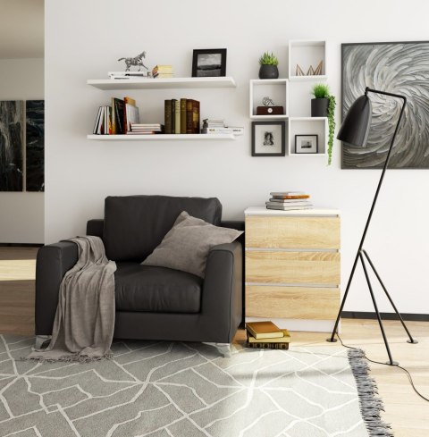 KOMODA K60 3SZ CLP BIAŁY / SONOMA