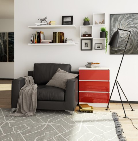 KOMODA K60 3SZ CLP CZERWONY POŁYSK