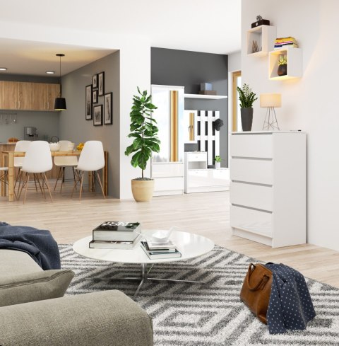 KOMODA K60 4SZ CLP PK BIAŁY POŁYSK