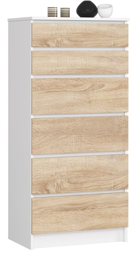 KOMODA K60 6SZ CLP PK BIAŁY / SONOMA