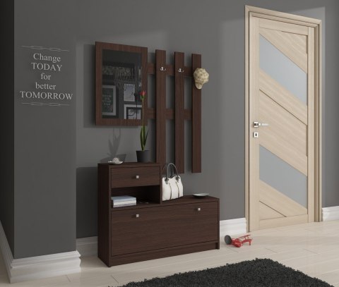 ZESTAW MEBLI NA PRZEDPOKÓJ WENGE