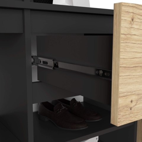 ZESTAW NA PRZEDPOKÓJ ENTRO PK CZARNY / DĄB ARTISAN