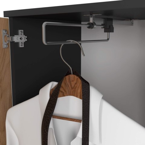 ZESTAW NA PRZEDPOKÓJ ENTRO PK CZARNY / DĄB CRAFT