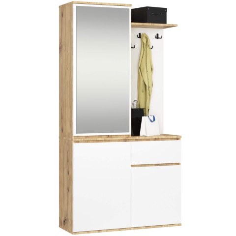 ZESTAW NA PRZEDPOKÓJ ENTRO PK DĄB ARTISAN / BIAŁY