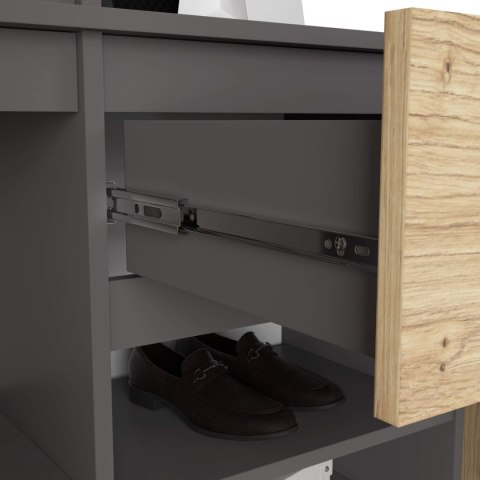 ZESTAW NA PRZEDPOKÓJ ENTRO PK GRAFIT SZARY / DĄB ARTISAN