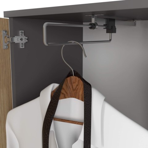 ZESTAW NA PRZEDPOKÓJ ENTRO PK GRAFIT SZARY / DĄB ARTISAN